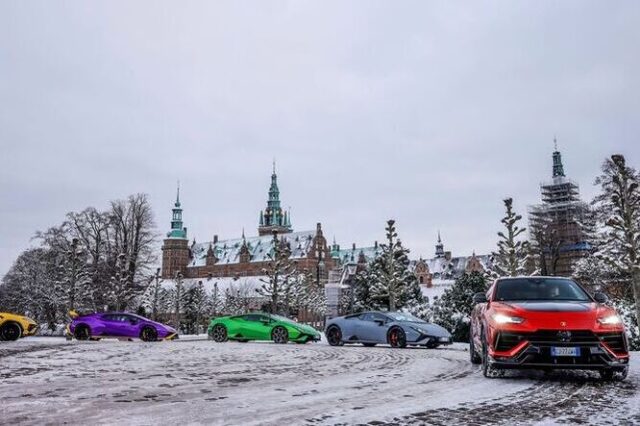 Dodici Lamborghini in tour tra Danimarca e Svezia