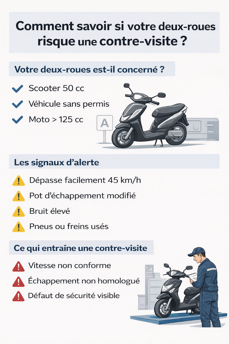 Comment savoir si votre deux-roues risque une contre-visite